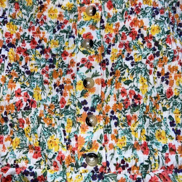 No Boundaries Smocked Square Neck Tops Floral & Light Blue Womens Size XL (2-pk) - Picture 7 of 9